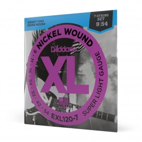 D'Addario EXL120-7 - Struny do gitary elektrycznej 7-strunowe (09-54) - 1
