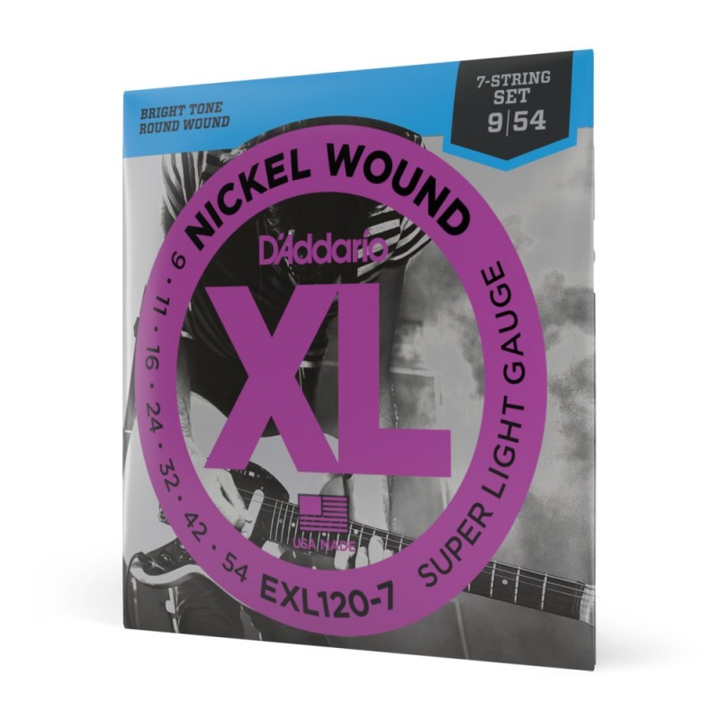 D'Addario EXL120-7 - Struny do gitary elektrycznej 7-strunowe (09-54) - 1 D'Addario EXL120-7 - Struny do gitary elektrycznej 7-strunowe (09-54) - 1