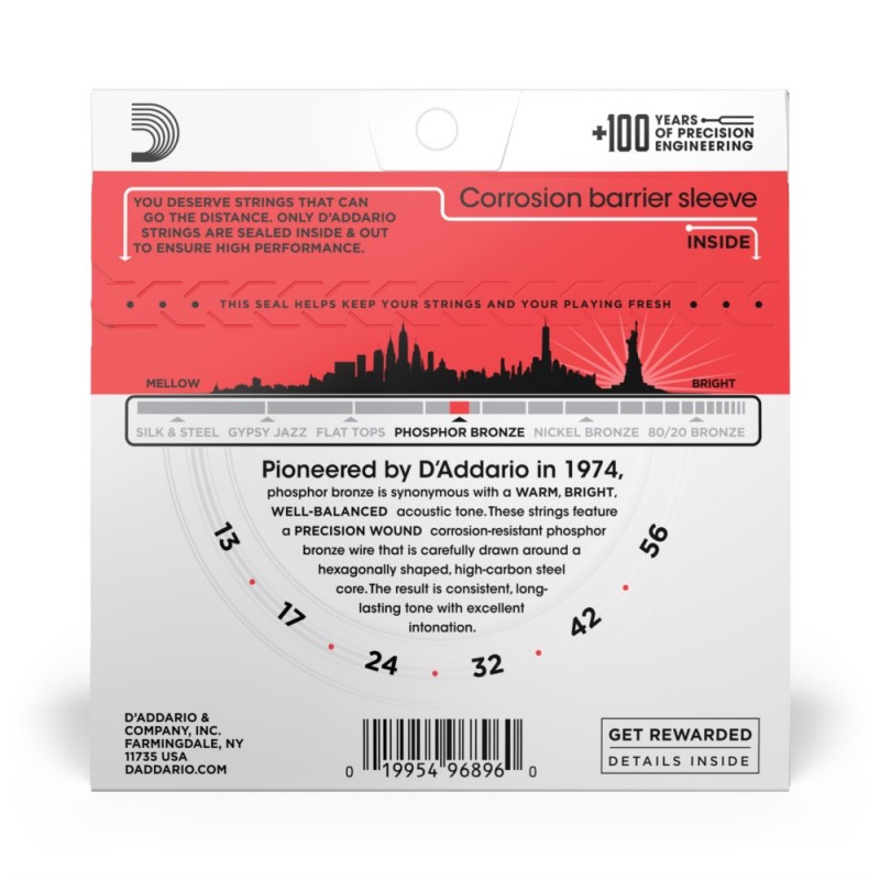 D'Addario EJ24 - Struny do gitary akustycznej (13-56) - 3 D'Addario EJ24 - Struny do gitary akustycznej (13-56) - 3