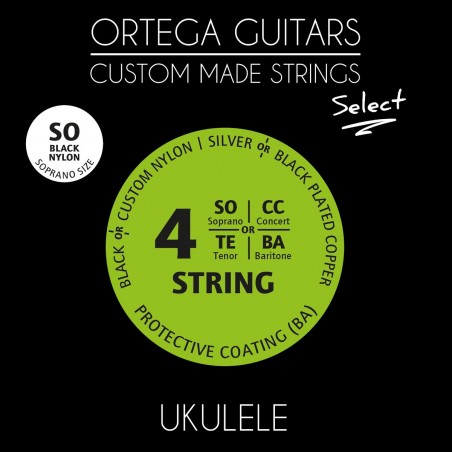 Ortega UKSBK-SO - struny do ukulele sopranowego (.024/.026) - 1