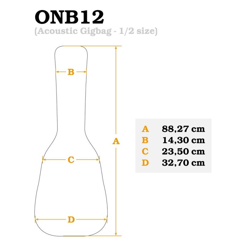 Ortega ONB12 - pokrowiec na gitarę klasyczną 1/2 - 3 Ortega ONB12 - pokrowiec na gitarę klasyczną 1/2 - 3