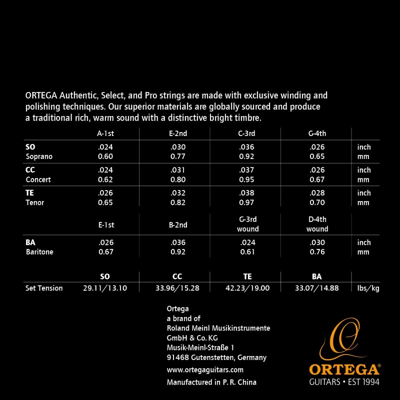 Ortega UKS-CC - struny do ukulele koncertowego (.024/.026) - 2 Ortega UKS-CC - struny do ukulele koncertowego (.024/.026) - 2