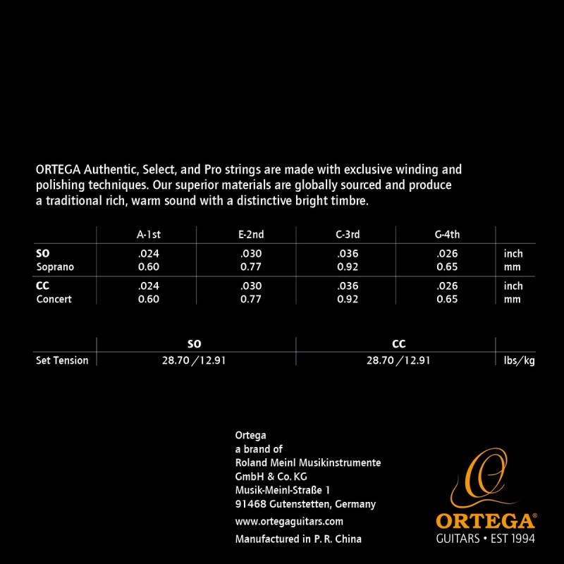Ortega UKABK-CC - struny do ukulele koncertowego (.024/.026) - 2 Ortega UKABK-CC - struny do ukulele koncertowego (.024/.026) - 2