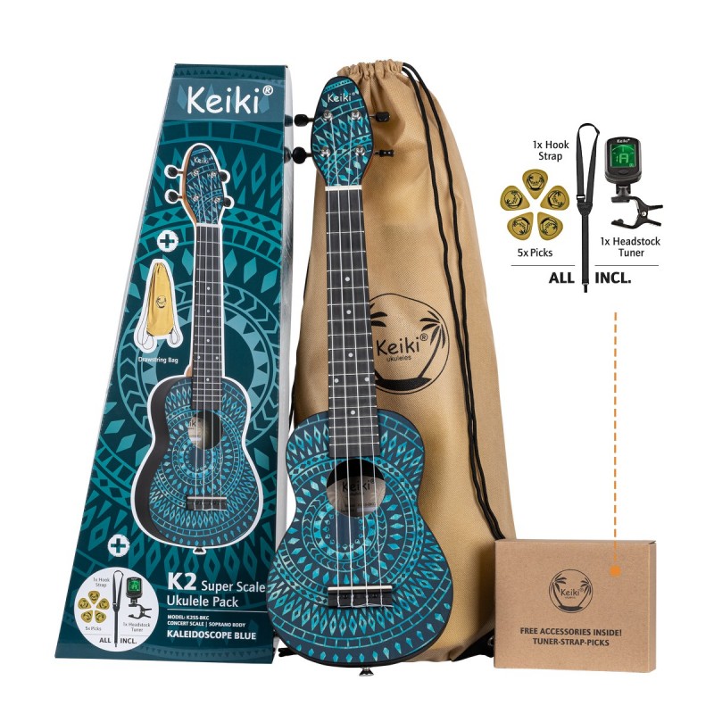 Ortega Keiki K2SS-BKC - ukulele sopranowe, zestaw - 1 Ortega Keiki K2SS-BKC - ukulele sopranowe, zestaw - 1