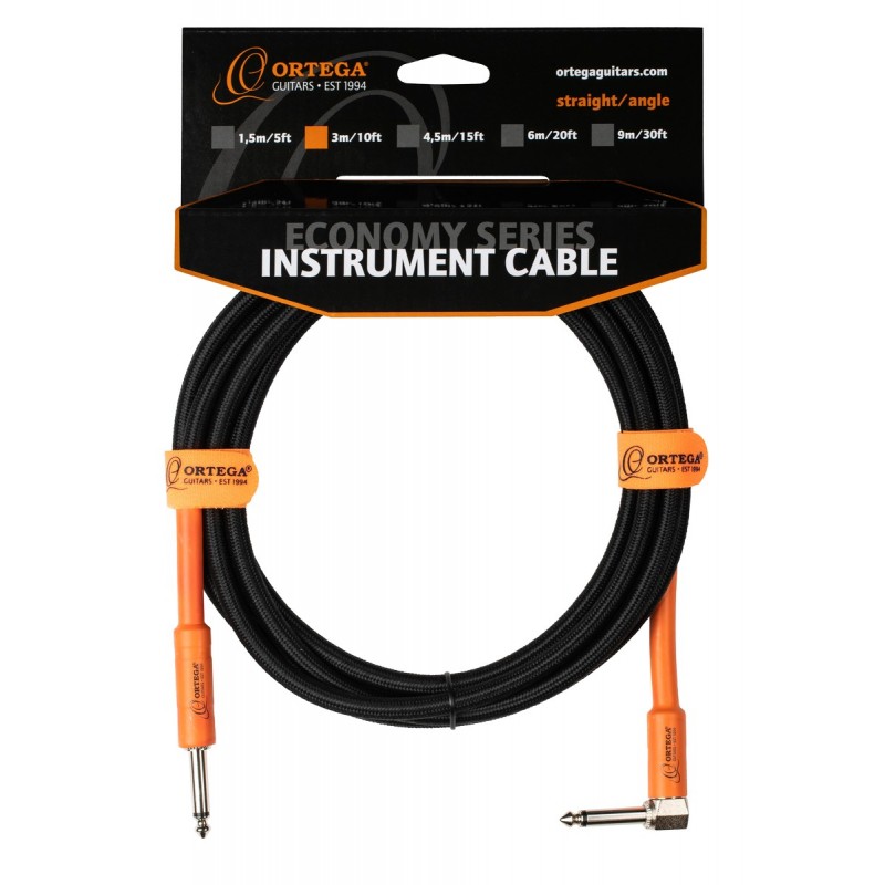 Ortega OECI-10 - kątowy kabel instrumentalny (3 m) - 2 Ortega OECI-10 - kątowy kabel instrumentalny (3 m) - 2