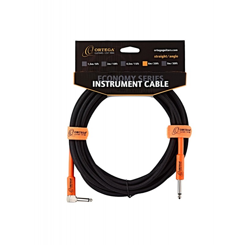 Ortega OECI-20 - kątowy kabel instrumentalny (6 m) - 2 Ortega OECI-20 - kątowy kabel instrumentalny (6 m) - 2