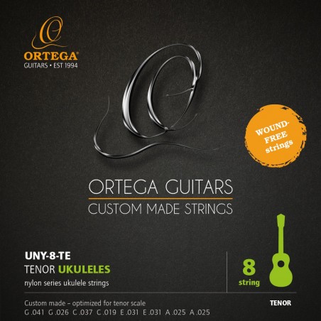 Ortega UNY-8-TE - struny do ukulele tenorowego (8 szt.) - 1