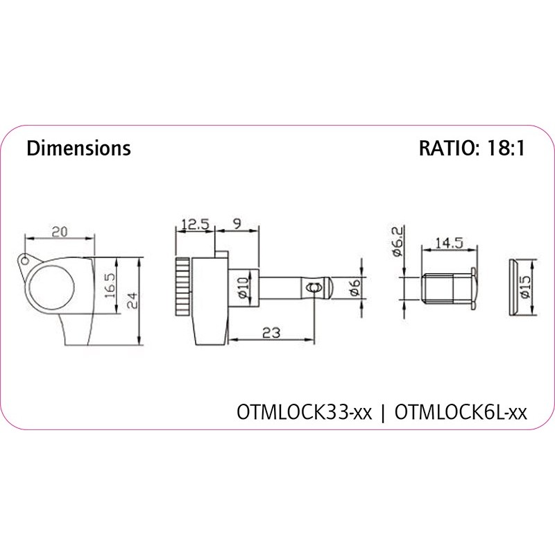 Ortega OTMLOCK33-CR - maszyny do strojenia - 2 Ortega OTMLOCK33-CR - maszyny do strojenia - 2
