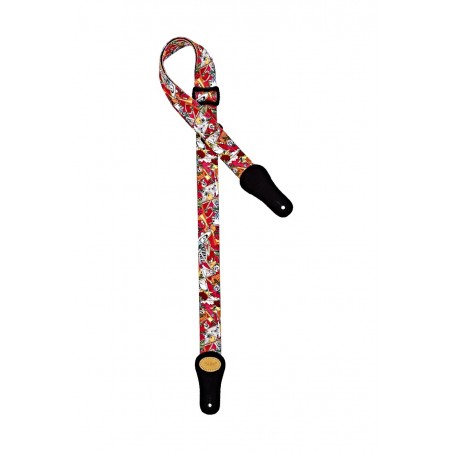 Ortega Keiki KNS-EM-U - pasek do ukulele 37 mm "El Muerto" - 1