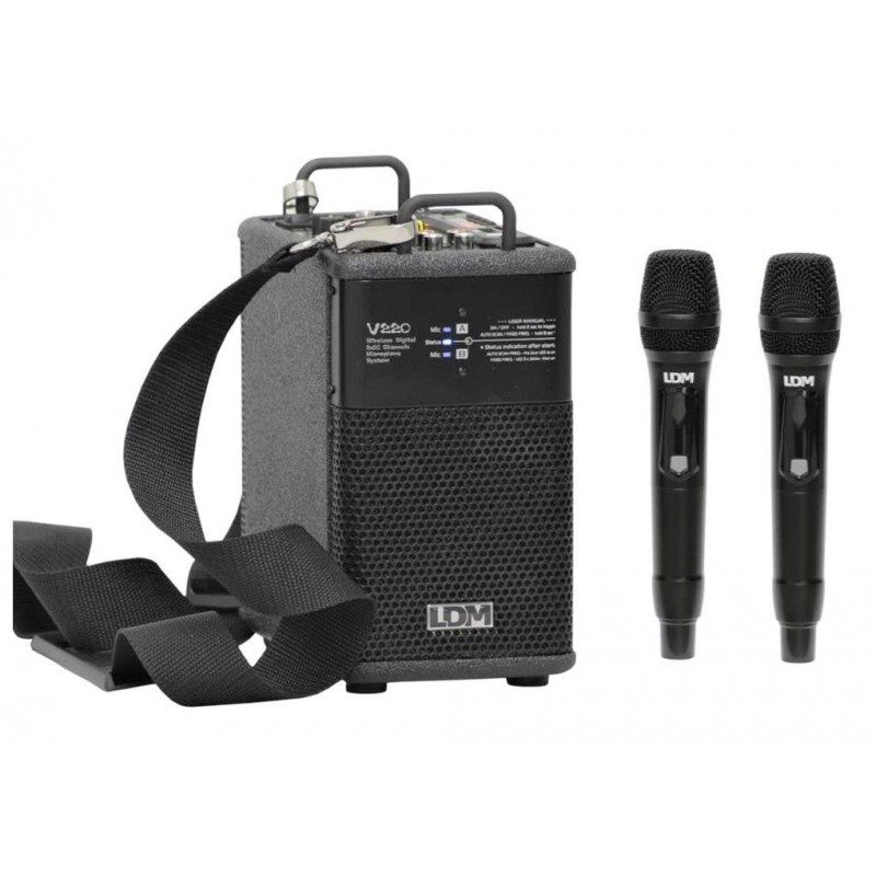 LDM PersonalBox Light V220 2xH20 - system PA z 2 mikrofony bezprzewodowe - 1