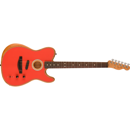 Fender DE Acoustasonic Player Telecaster  Rosewood Fingerboard, Fiesta Red - 1