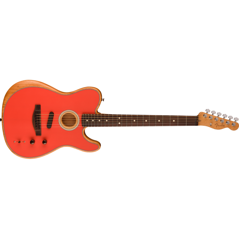 Fender DE Acoustasonic Player Telecaster  Rosewood Fingerboard, Fiesta Red - 3