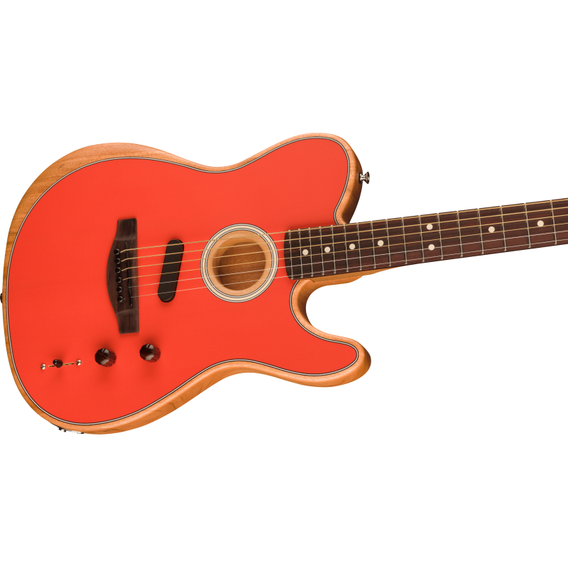 Fender DE Acoustasonic Player Telecaster  Rosewood Fingerboard, Fiesta Red - 5