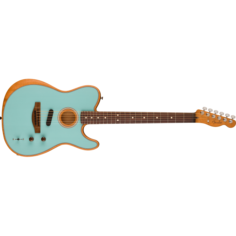 Fender Limited Edition Acoustasonic Player Telecaster  Rosewood Fingerboard, Daphne Blue - 1