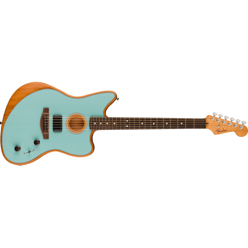 Fender Acoustasonic Player Jazzmaster  Rosewood Fingerboard, Ice Blue - 1