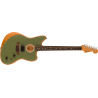 Fender Acoustasonic Player Jazzmaster, Rosewood Fingerboard, Antique Olive - 1