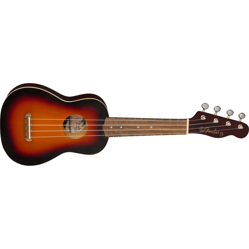 Fender Venice Soprano Uke, Walnut Fingerboard, 2-Color Sunburst - 3