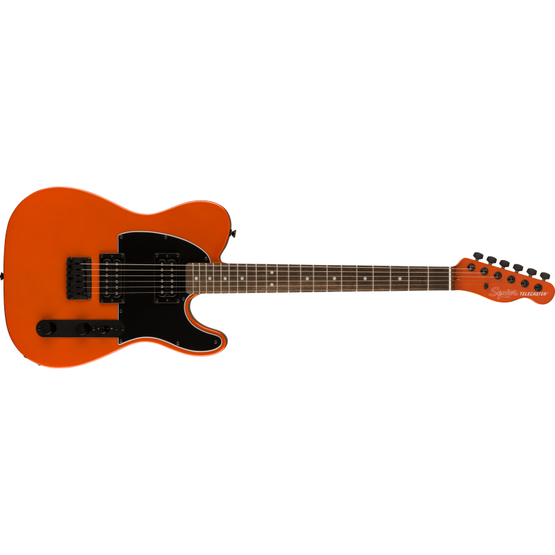 Squier FSR Affinity Series Telecaster HH, LF, Black Pickguard, Matching Headstock, Black Hardware, Metallic Orange - 1