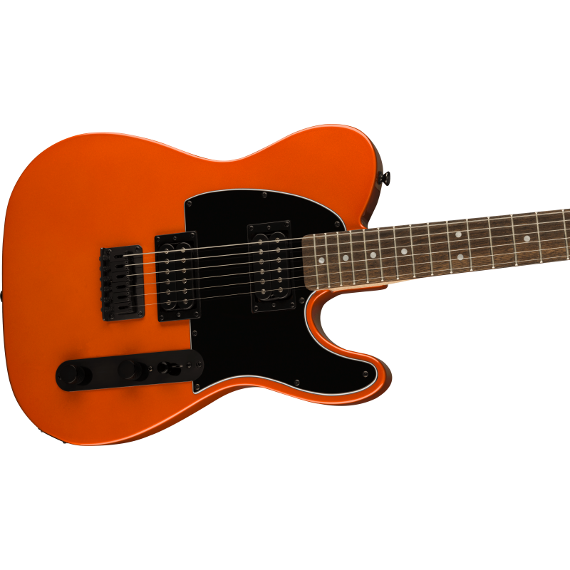 Squier FSR Affinity Series Telecaster HH, LF, Black Pickguard, Matching Headstock, Black Hardware, Metallic Orange - 4