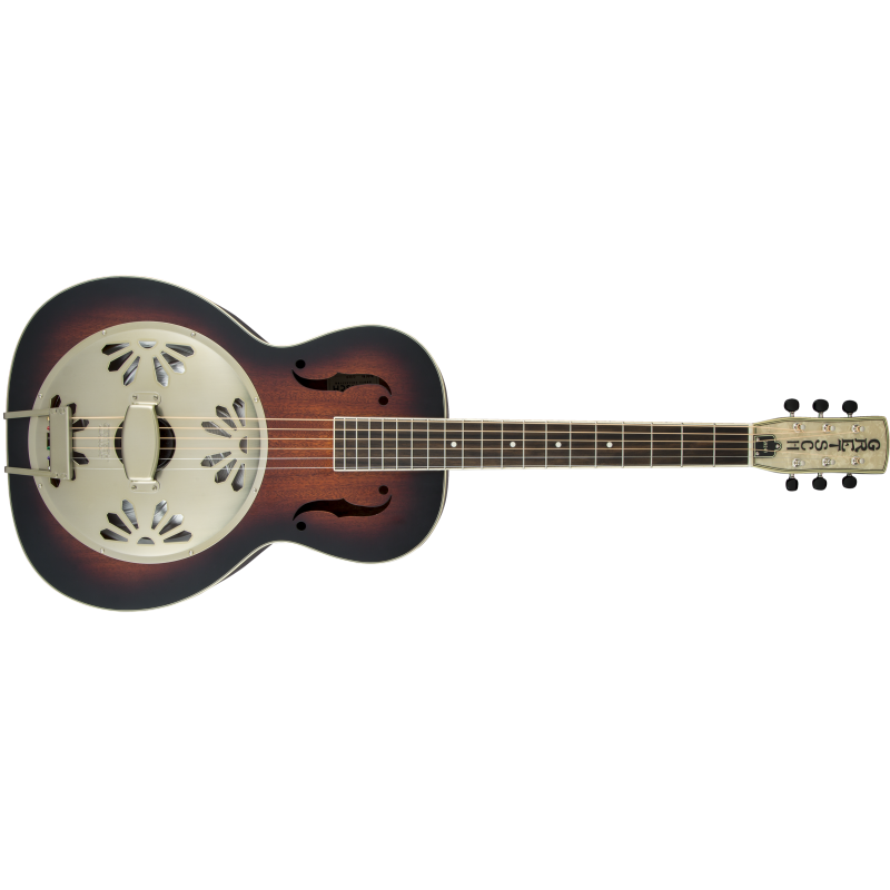 Gretsch G9241 Alligator Biscuit Round-Neck Resonator Guitar with Fishman Nashville Pickup, 2-Color Sunburst - 1