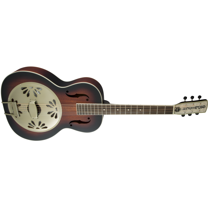 Gretsch G9241 Alligator Biscuit Round-Neck Resonator Guitar with Fishman Nashville Pickup, 2-Color Sunburst - 3