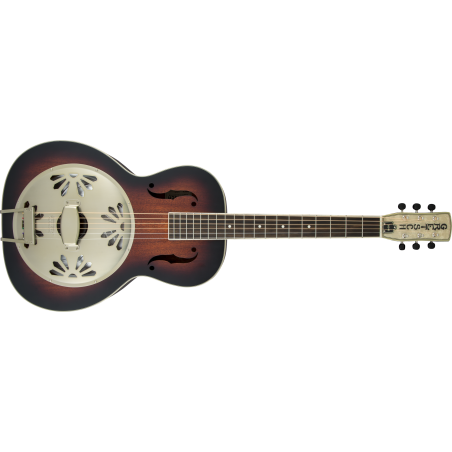 Gretsch G9240 Alligator Round-Neck, Mahogany Body Biscuit Cone Resonator Guitar, 2-Color Sunburst - 1