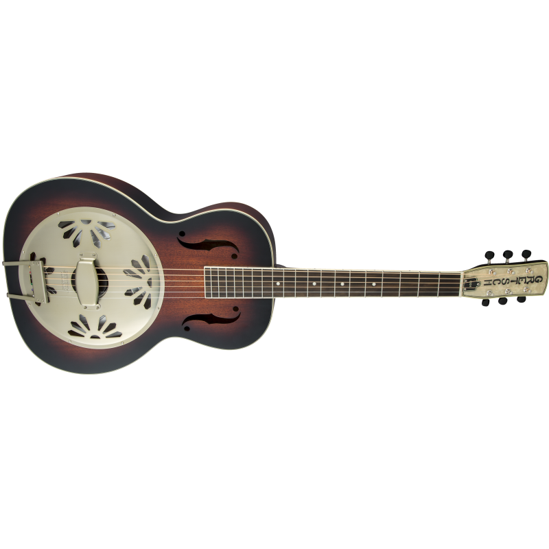 Gretsch G9240 Alligator Round-Neck, Mahogany Body Biscuit Cone Resonator Guitar, 2-Color Sunburst - 3