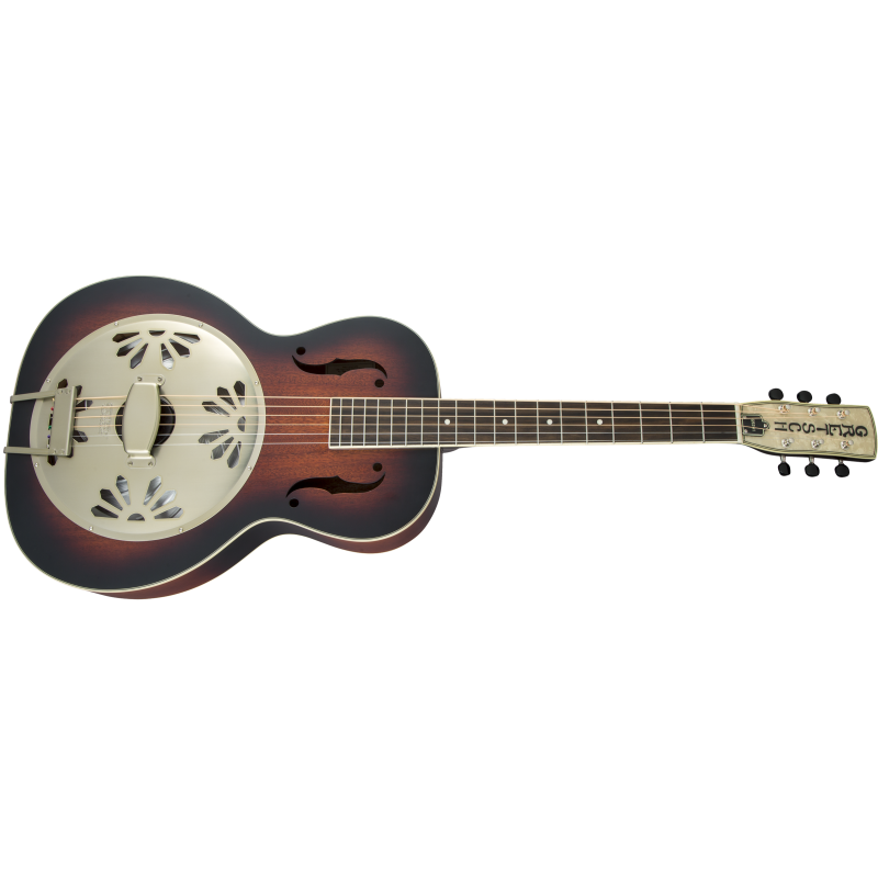 Gretsch G9240 Alligator Round-Neck, Mahogany Body Biscuit Cone Resonator Guitar, 2-Color Sunburst - 4