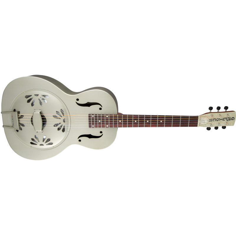 Gretsch G9201 Honey Dipper Round-Neck, Brass Body Biscuit Cone Resonator Guitar, Shed Roof Finish - 3