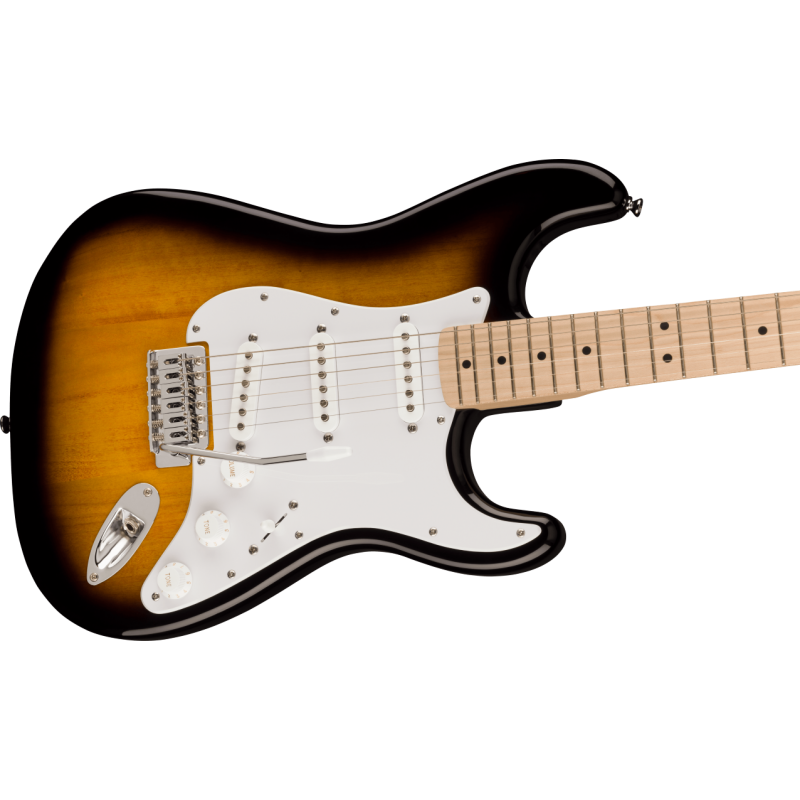 Squier Sonic Stratocaster MF, White Pickguard, 2-Color Sunburst - 4