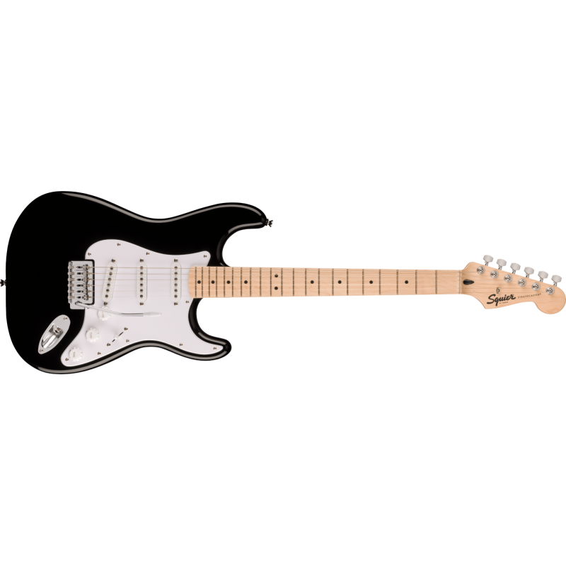 Squier Sonic Stratocaster  MF, White Pickguard, Black - 1