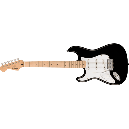 Squier Sonic Stratocaster Left-Handed, MF, White Pickguard, Black - 1