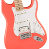 Squier Sonic Stratocaster HSS, MF, White Pickguard, Tahitian Coral - 3