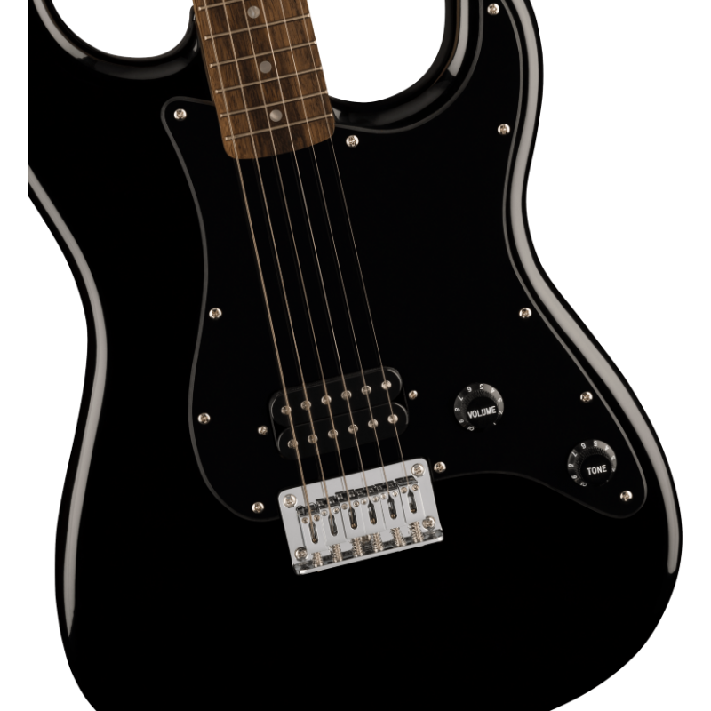 Squier Sonic Stratocaster HT H, LF, Black Pickguard, Black - 3