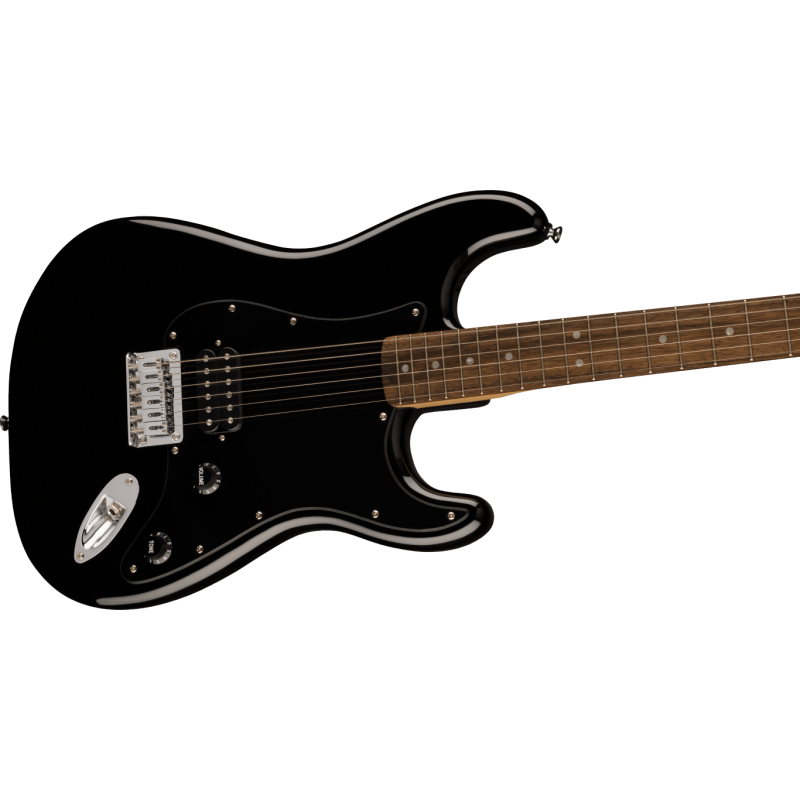 Squier Sonic Stratocaster HT H, LF, Black Pickguard, Black - 4