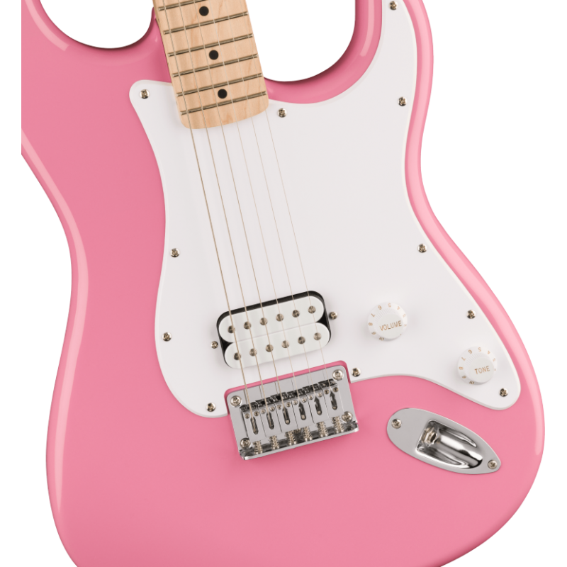 Squier Sonic Stratocaster HT H, MF, White Pickguard, Flash Pink - 3