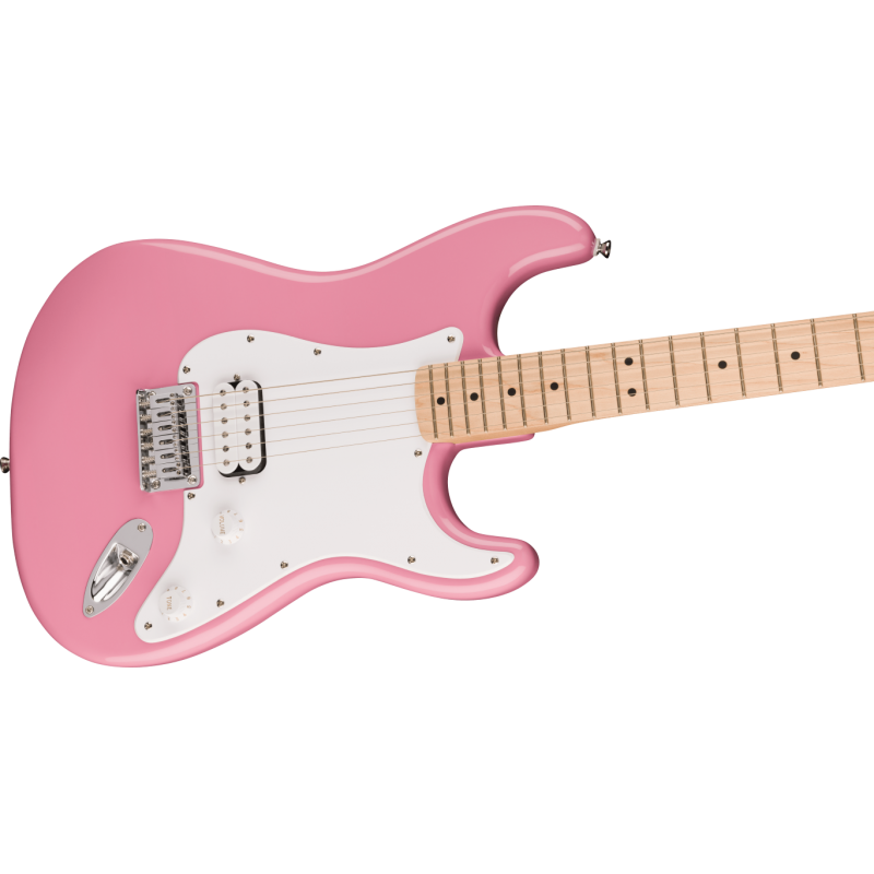 Squier Sonic Stratocaster HT H, MF, White Pickguard, Flash Pink - 4