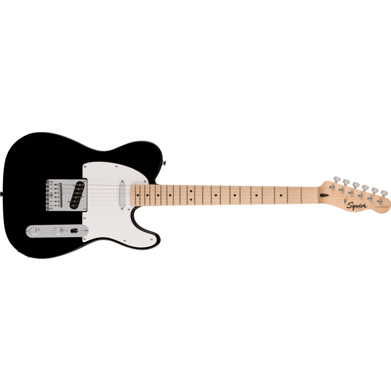 Squier Sonic Telecaster  MF, White Pickguard, Black - 1