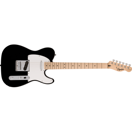 Squier Sonic Telecaster  MF, White Pickguard, Black - 1