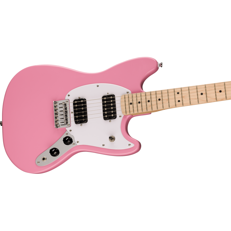 Squier Sonic Mustang HH, MF, White Pickguard, Flash Pink - 4