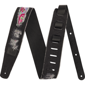 Fender  x Wrangler Ripped Denim Strap, Black - 1