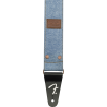 Fender  x Wrangler Riveted Denim Strap, Light Indigo - 4