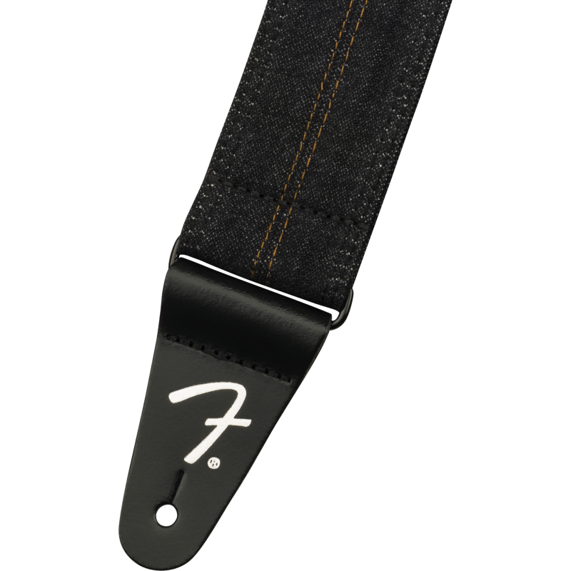 Fender  x Wrangler Denim Strap, Washed Black Stitch - 2