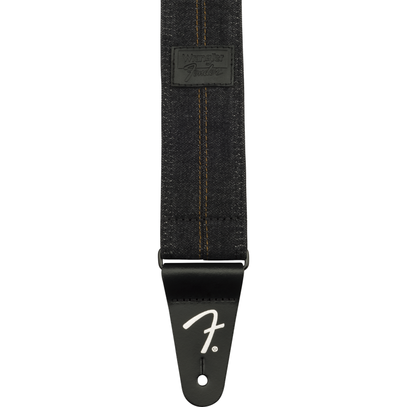 Fender  x Wrangler Denim Strap, Washed Black Stitch - 4