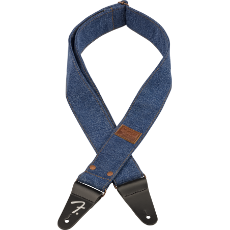 Fender  x Wrangler Riveted Denim Strap, Indigo - 1