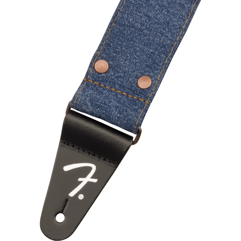 Fender  x Wrangler Riveted Denim Strap, Indigo - 2