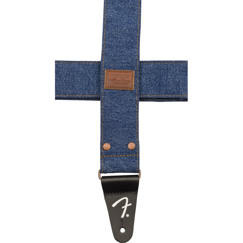 Fender  x Wrangler Riveted Denim Strap, Indigo - 5