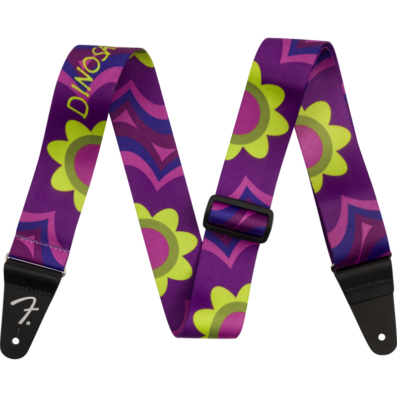 Fender J Mascis Strap, Magenta Flower, 2" - 1 Fender J Mascis Strap, Magenta Flower, 2" - 1
