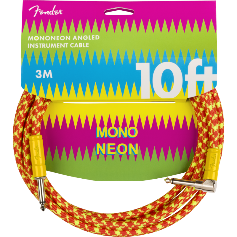 Fender MonoNeon Instrument Cable, 10', Orange - 1