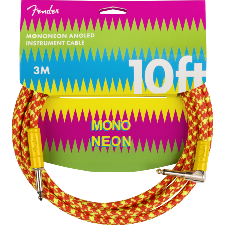 Fender MonoNeon Instrument Cable, 10', Orange - 1